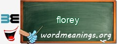WordMeaning blackboard for florey